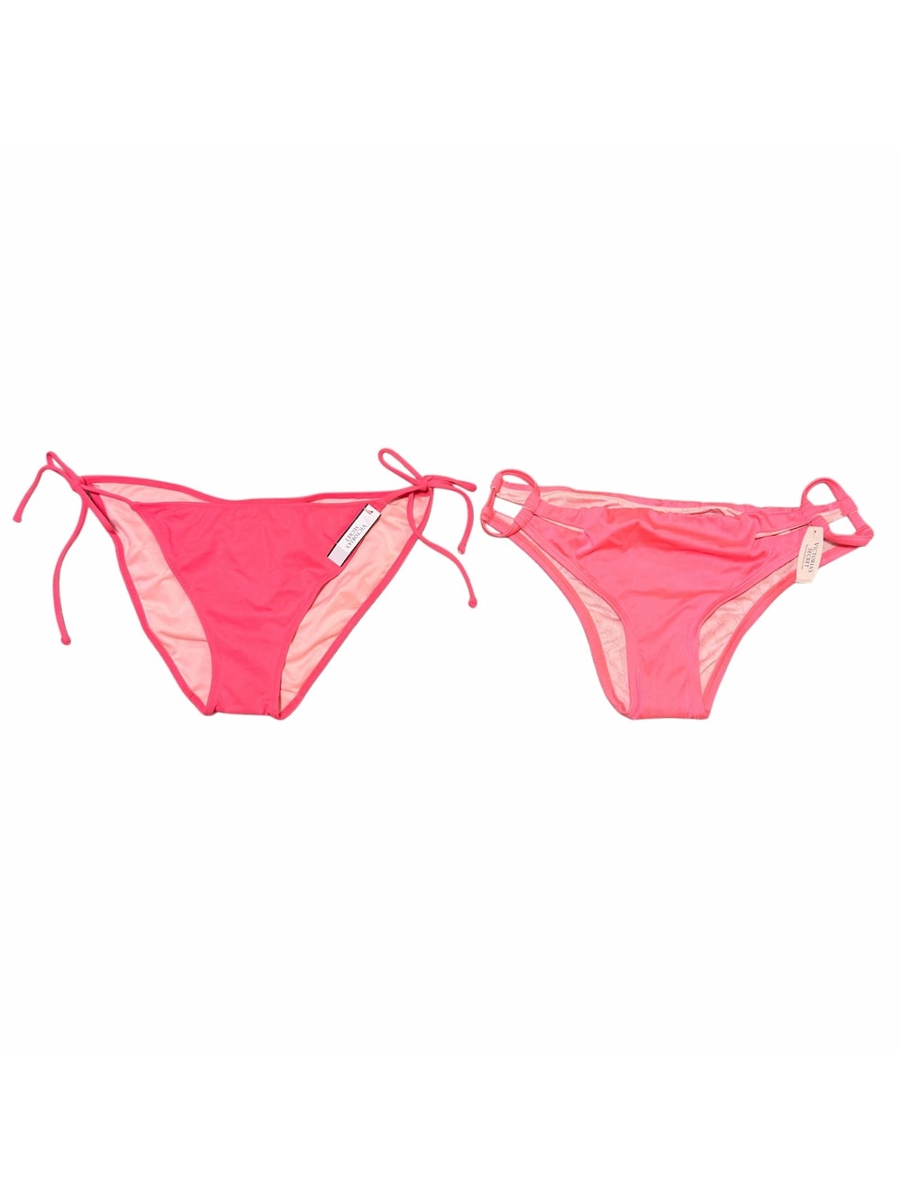 Lot of 2 Victoria's Secret Bikini Bottoms NWT Size Large Pink Coral